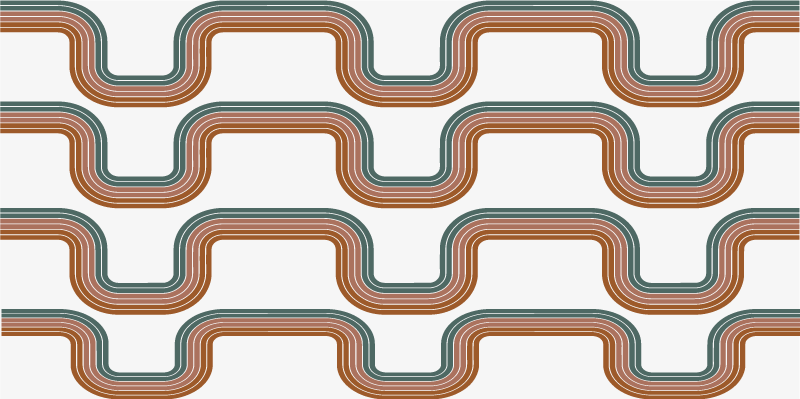 Tappeto in vinile con onde astratte - TenStickers