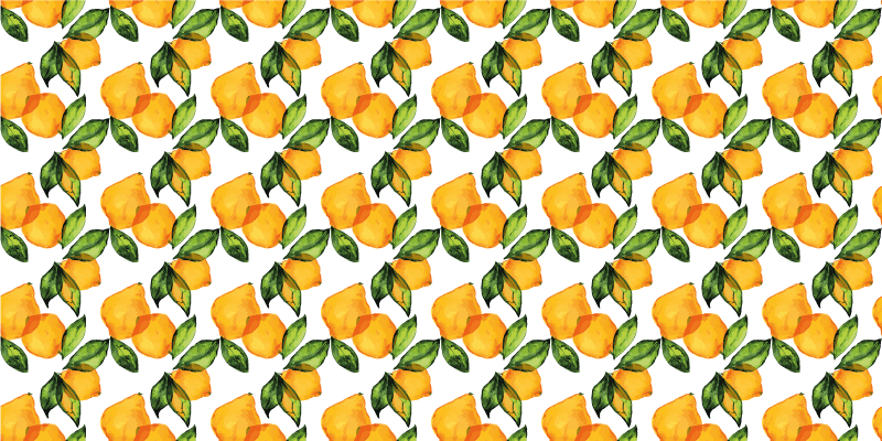 Tappeto PVC cucina con limoni - TenStickers