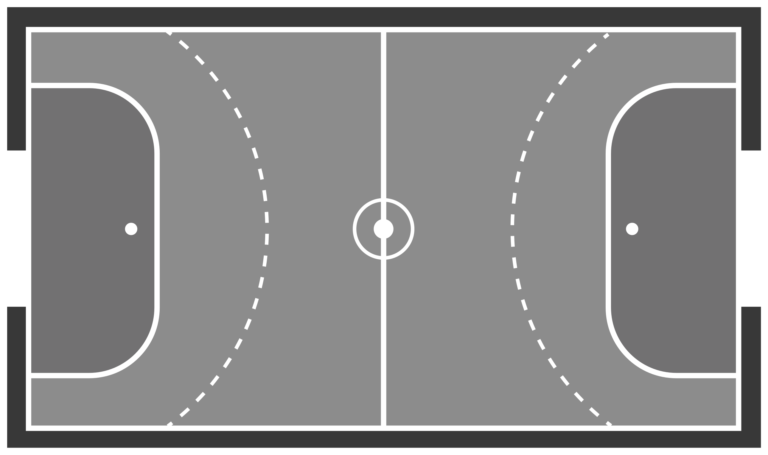 Tappeto vinile giochi progettazione del campo da pallamano - TenStickers