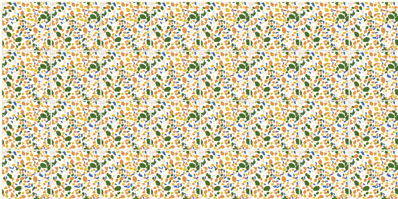 Tappeto pvc cucina stile terrazzo siciliano - TenStickers