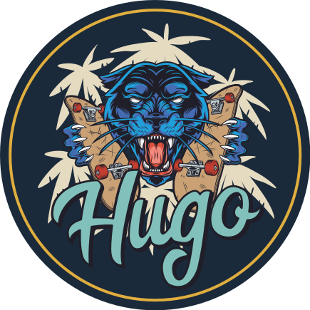 Tappeto pvc con pantera e nome personalizzabile - TenStickers