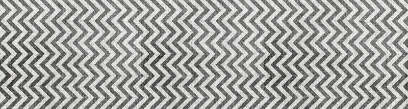 Tappeto in pvc effetto zig zag bianco e nero - TenStickers
