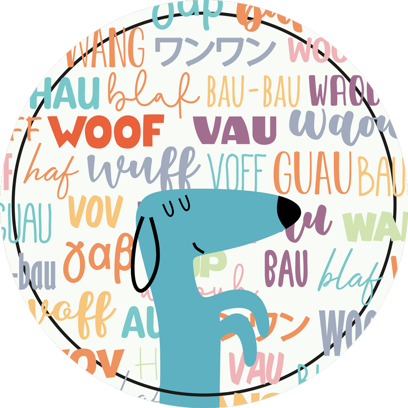 Tappeto di vinile animali abbaiare del cane - TenStickers