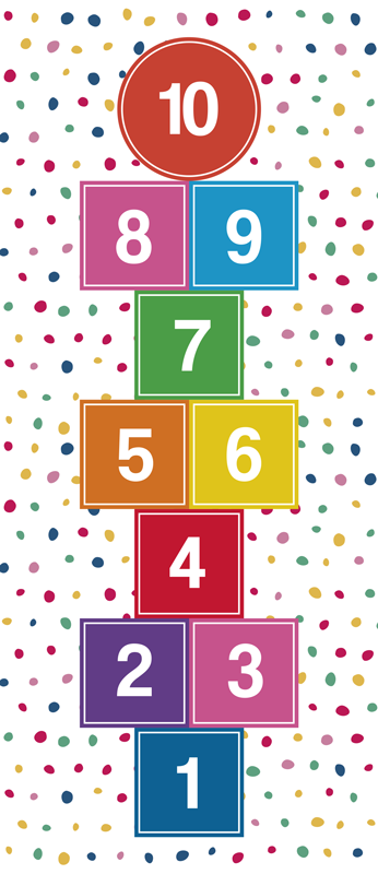 Tappeto in vinile giochi saltapicchi colorato - TenStickers