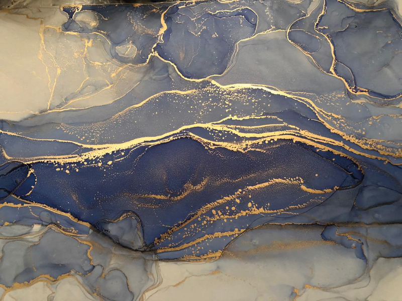 Tappeto vinile pietre blu roccia della Marina - TenStickers