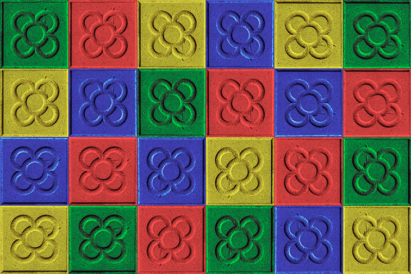 Tappeto in vinile piastrelle artistiche pop art - TenStickers