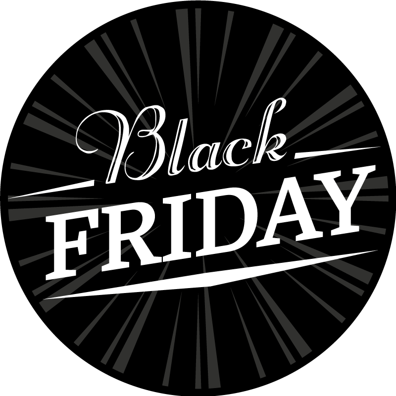 Tappeto in vinile rotondo Black Friday - TenStickers