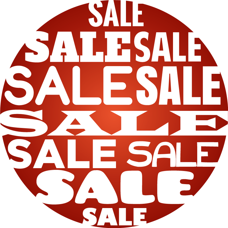 Tappeto in vinile rosso vendite circolare - TenStickers