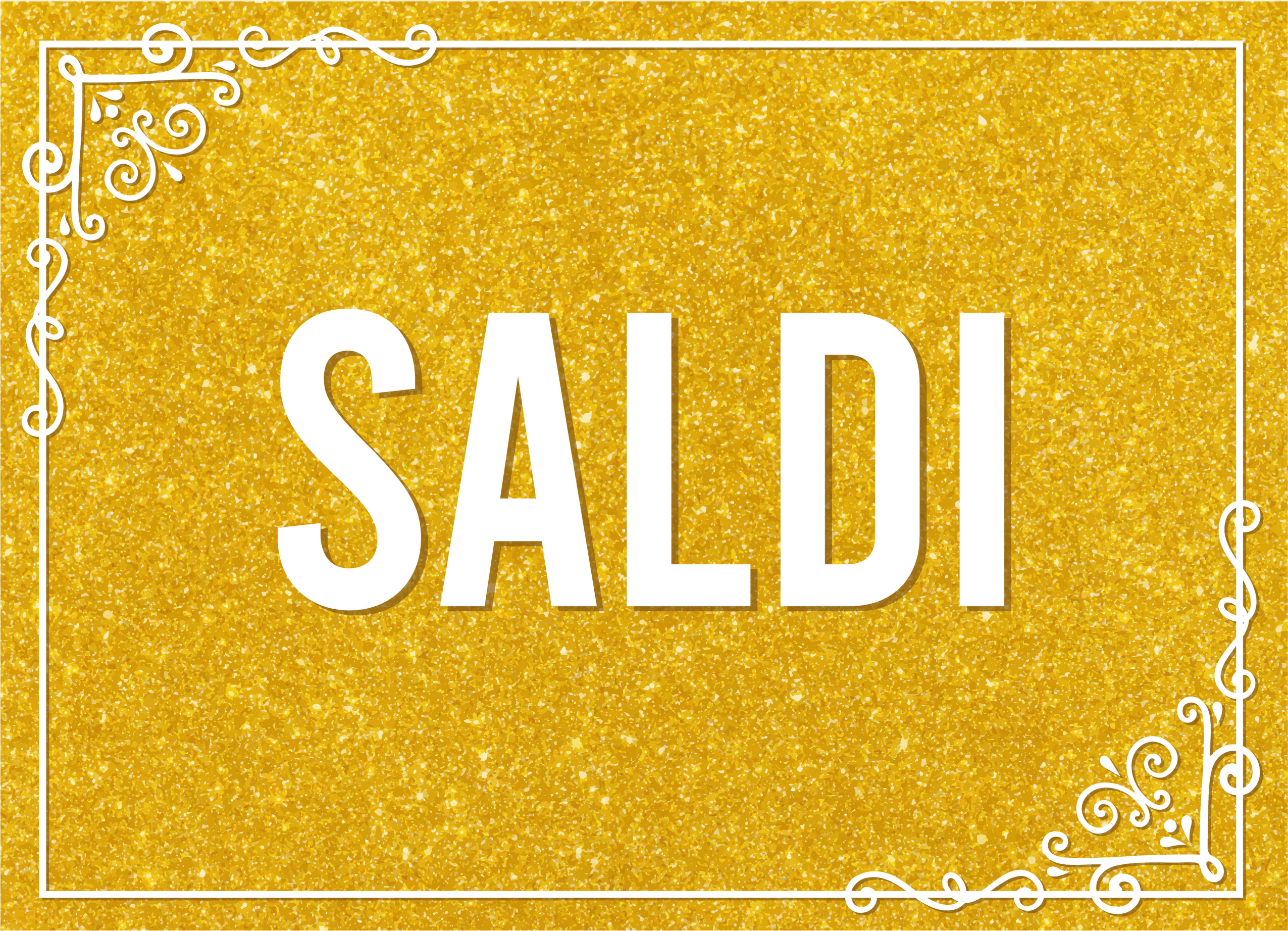 Tappeto in vinile rettangolare saldi dorato - TenStickers