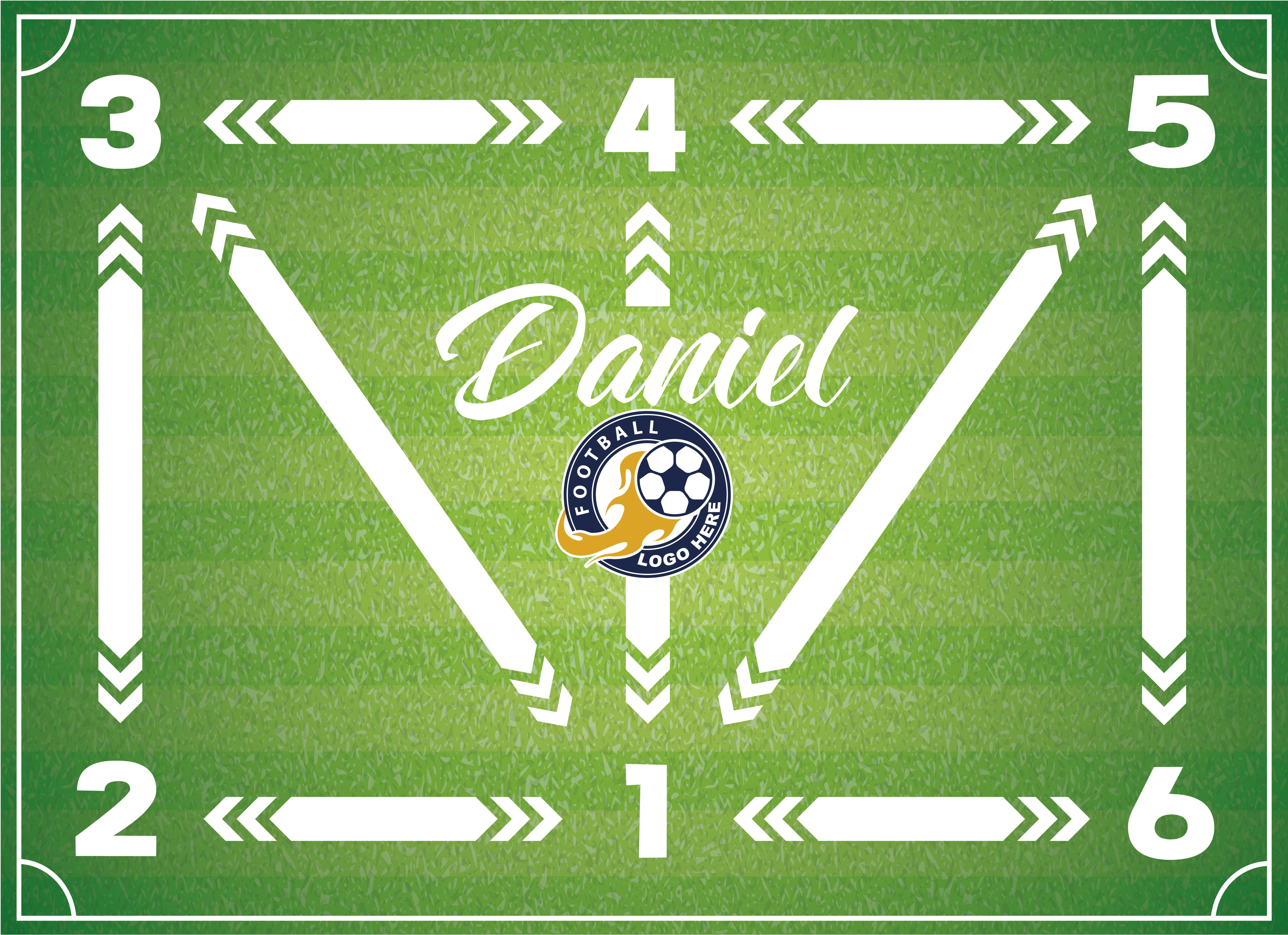 Tappeto in vinile rettangolo allenamento calcio - TenStickers