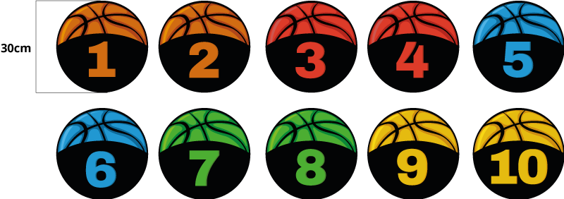 Tappeto in vinile pacchetto allenamento basket - TenStickers