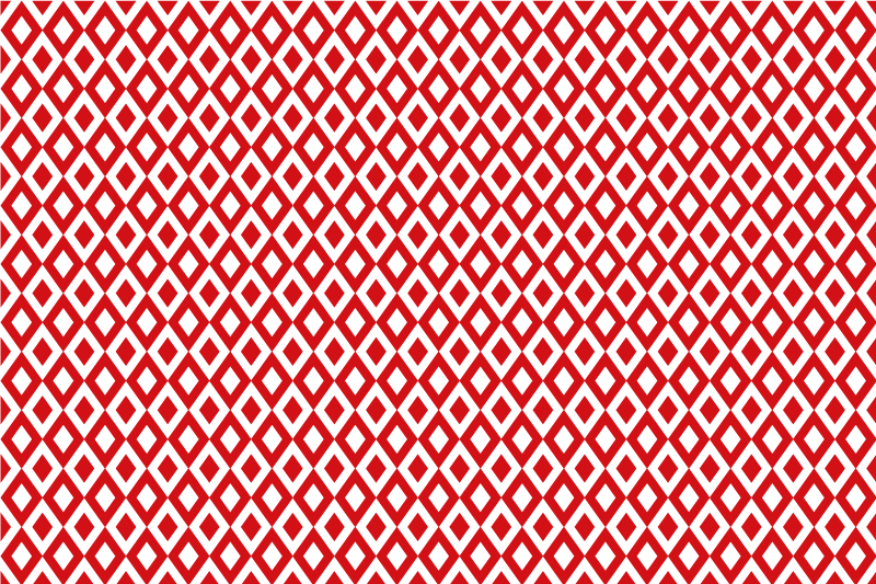 Tappeto vinile rosso motivo a rombi - TenStickers