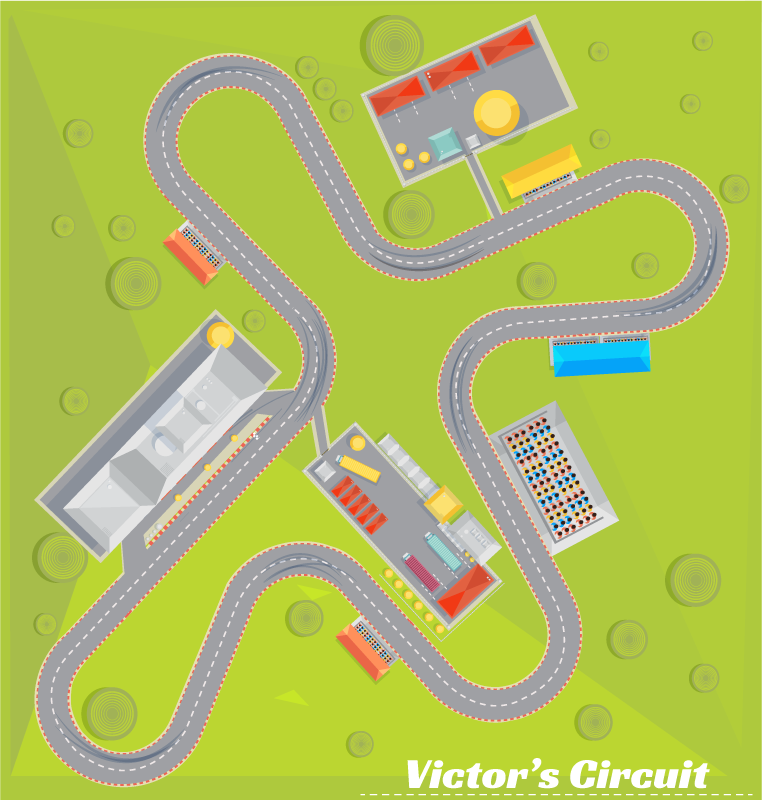 Tappeto vinile strade percorso di gioco personalizzabile - TenStickers