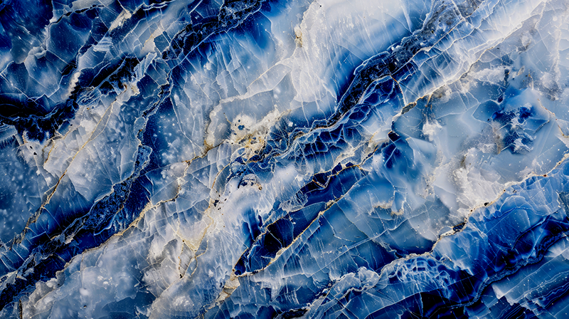 Tappeto vinile effetto marmo blu scuro - TenStickers