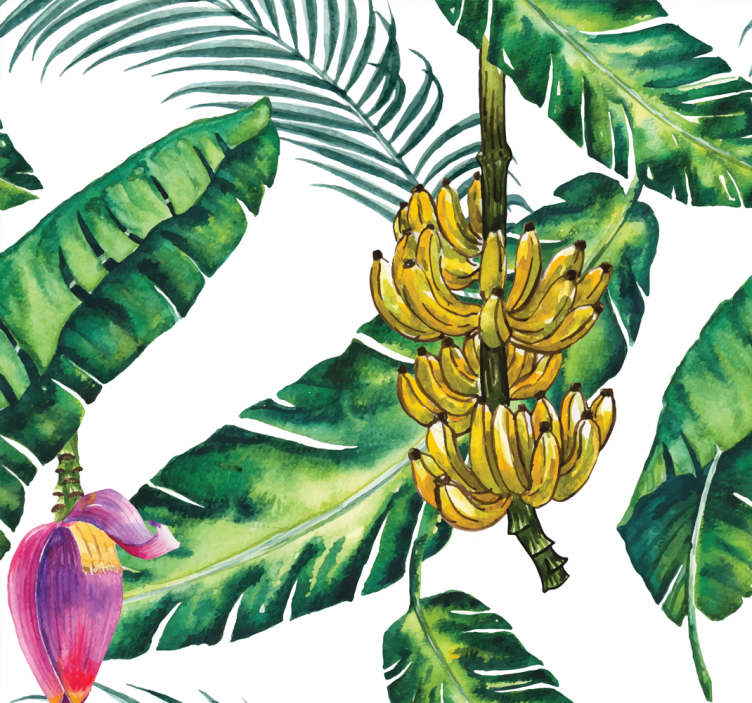 Carta da parati natura armonia della flora tropicale - TenStickers