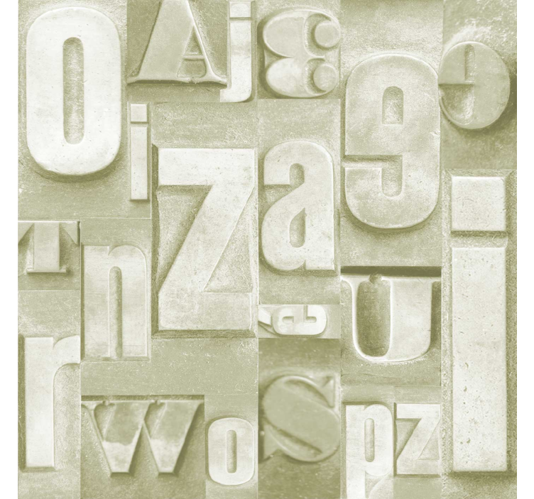 Carta da parati con scritte stile industriale 3d - TenStickers