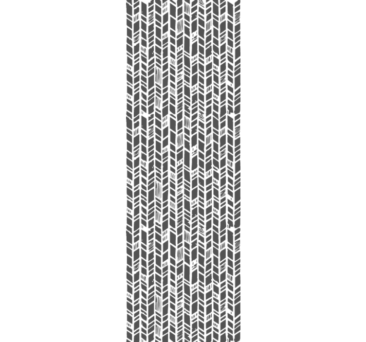 Carta da parati ingresso chevron grigio stilizzato - TenStickers