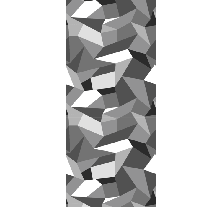 Carta da parati geometrica forme irregolari grigie - TenStickers