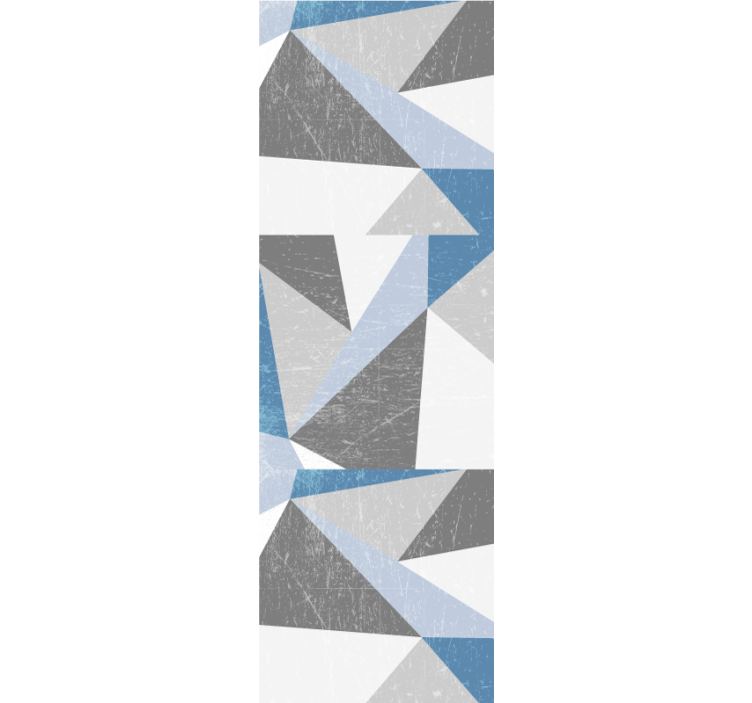 Carta da parati triangoli modello moderno grigio e blu - TenStickers