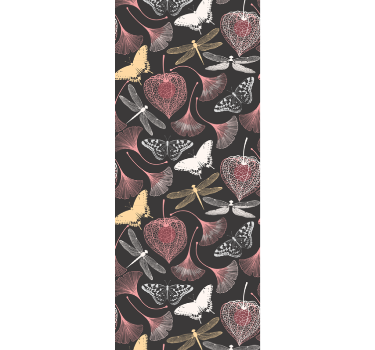 Carta da parati foglie eleganza botanica scura - TenStickers