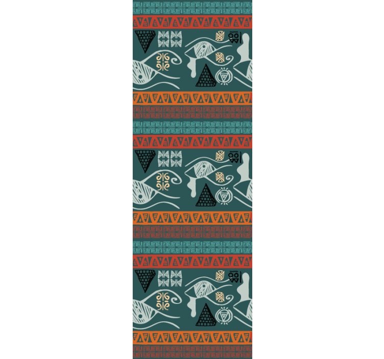 Carta da parati pesci geometria tribale costiera - TenStickers