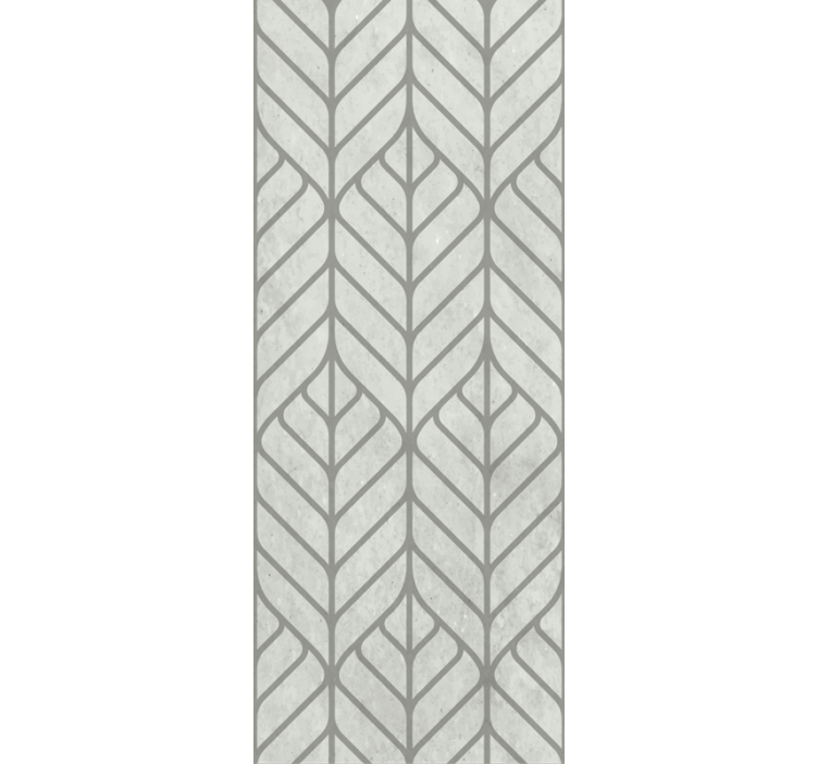 Carta da parati soggiorno disegno geometrico a foglia - TenStickers