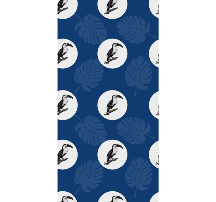 Carta da parati uccelli tucano e foglie - TenStickers