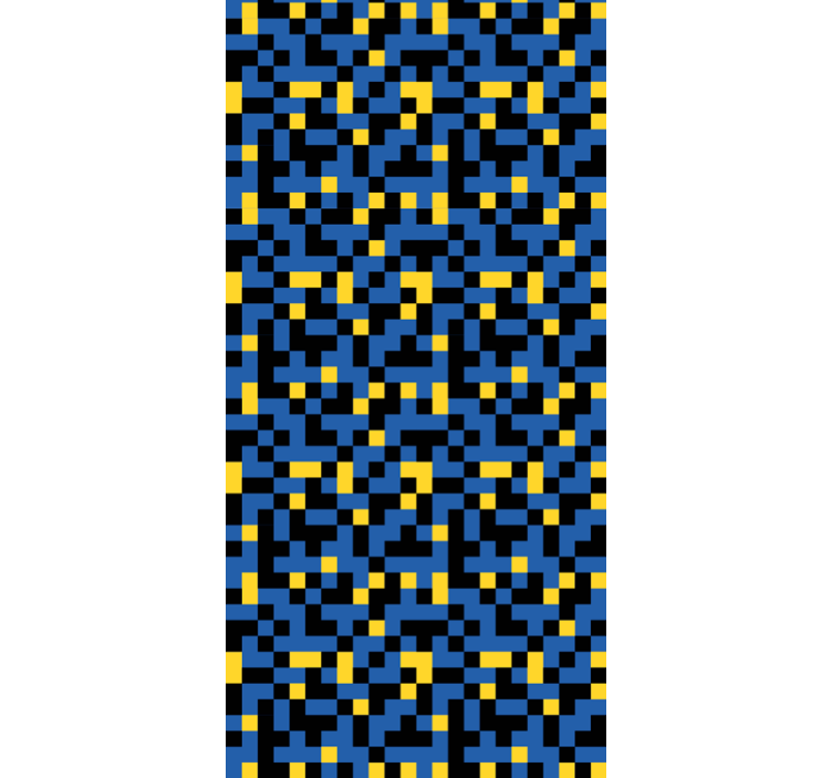 Carta da parati geometrica blocchi di colore pixelati - TenStickers