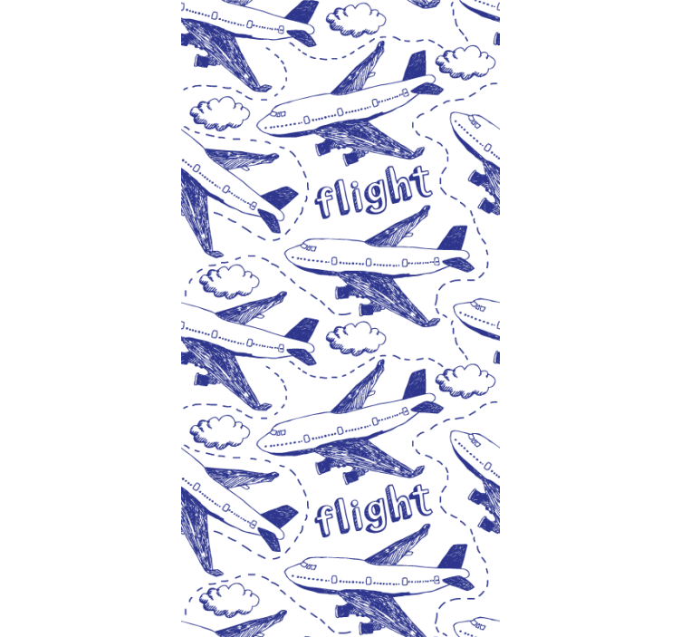 Carta da parati città scena di volo aereo - TenStickers