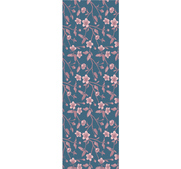 Carta da parati floreale fiori di ramo rosa - TenStickers