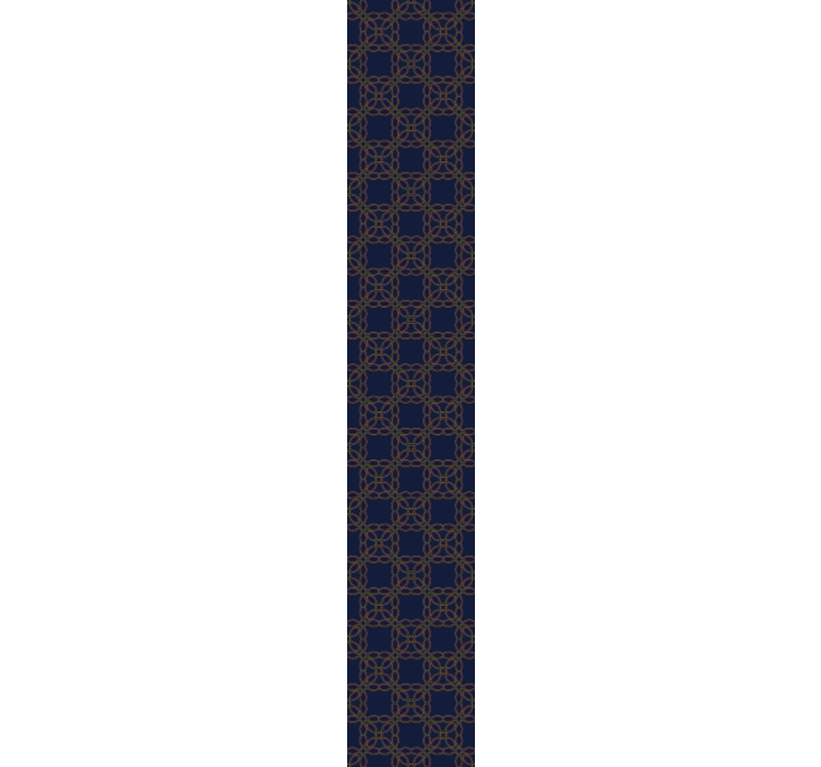 Carta da parati ornamentale eleganza geometrica blu navy - TenStickers