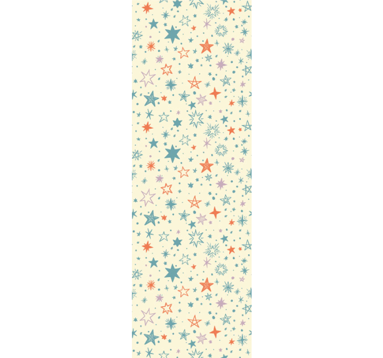 Carta da parati neonato decorazioni a stella colorate - TenStickers