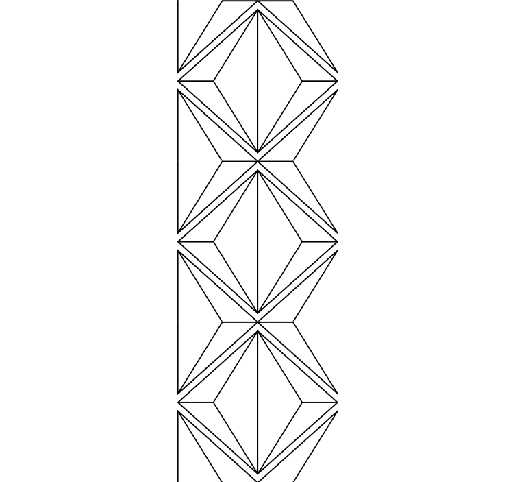 Carta da parati geometrica forme di diamante stilizzate - TenStickers