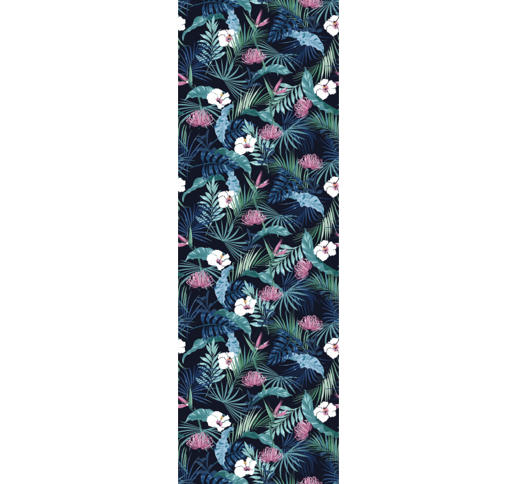 Carta da parati floreale scena floreale tropicale - TenStickers