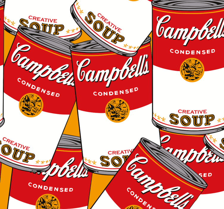 Carta da parati artistica campbell andy warhol - TenStickers
