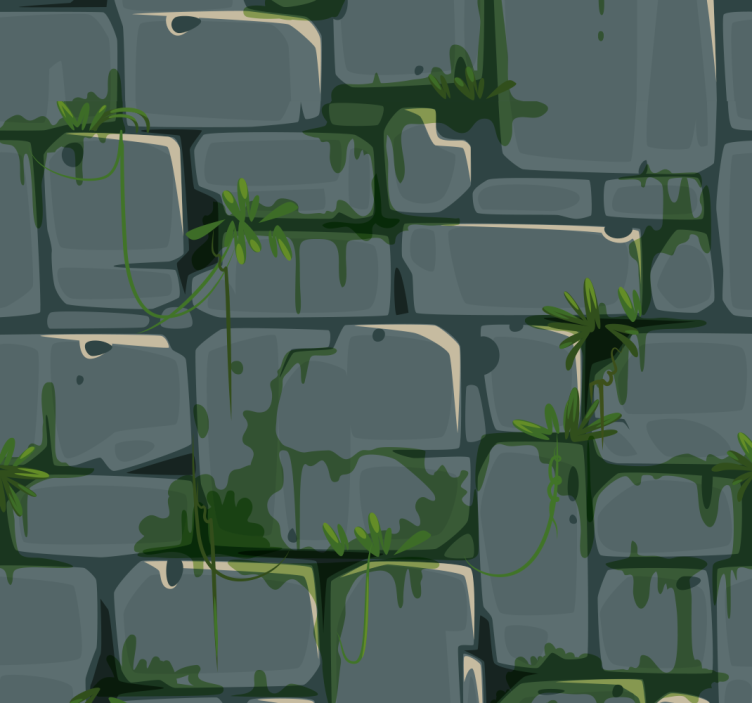 Carta da parati effetto pietra grigia - TenStickers