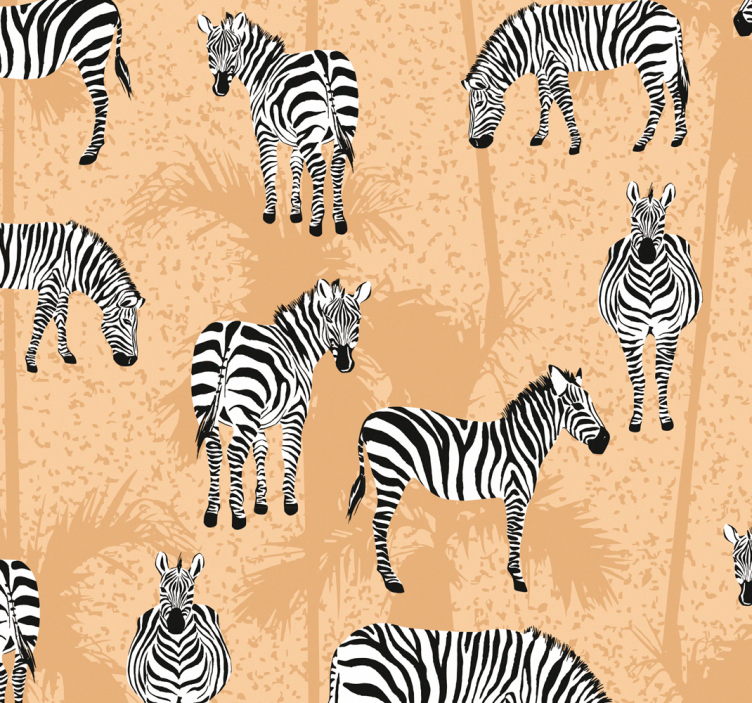 Carta da parati con le zebre - TenStickers