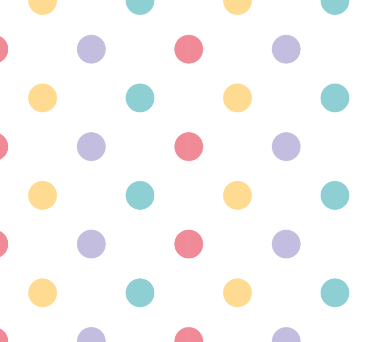 Carta da parati a pois palline colorate - TenStickers