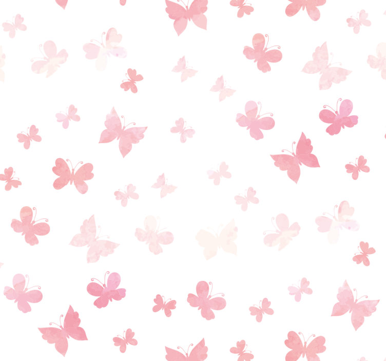 Carta da parati con farfalle rosa - TenStickers
