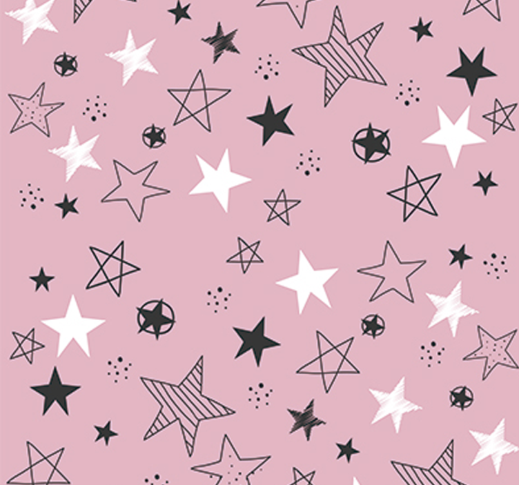 Carta da parati Stelline rosa - TenStickers