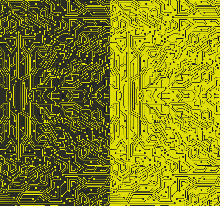 Carta da parati astratta linee arancioni - TenStickers