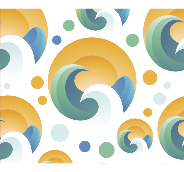 Carta da parati vintage texture motivo sole anni '70 - TenStickers