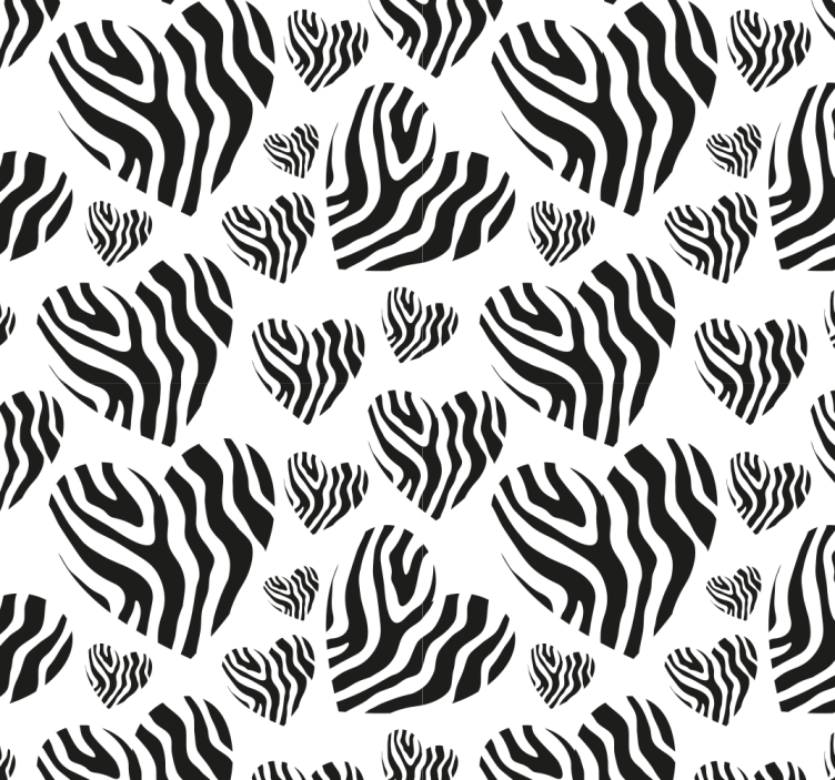 Carta da parati soggiorno zebra Pattern Simplicity - TenStickers