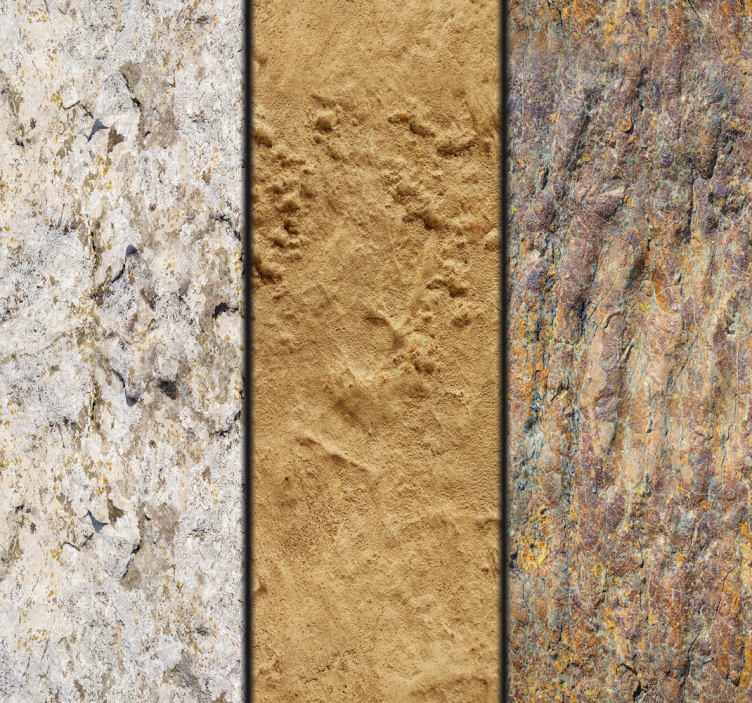 Carta da parati moderna pannelli di roccia - TenStickers