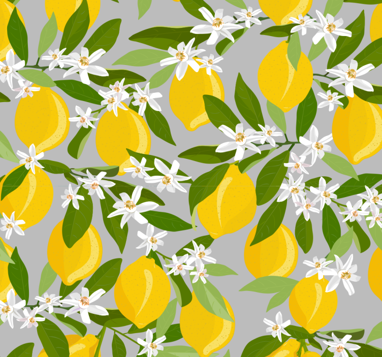 Carta per parati con limoni - TenStickers