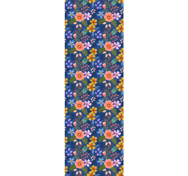 Carta da parati floreale modello di bouquet floreale - TenStickers