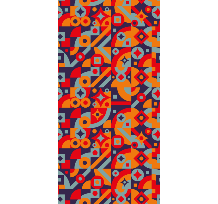 Carta da parati vintage texture motivi geometrici - TenStickers