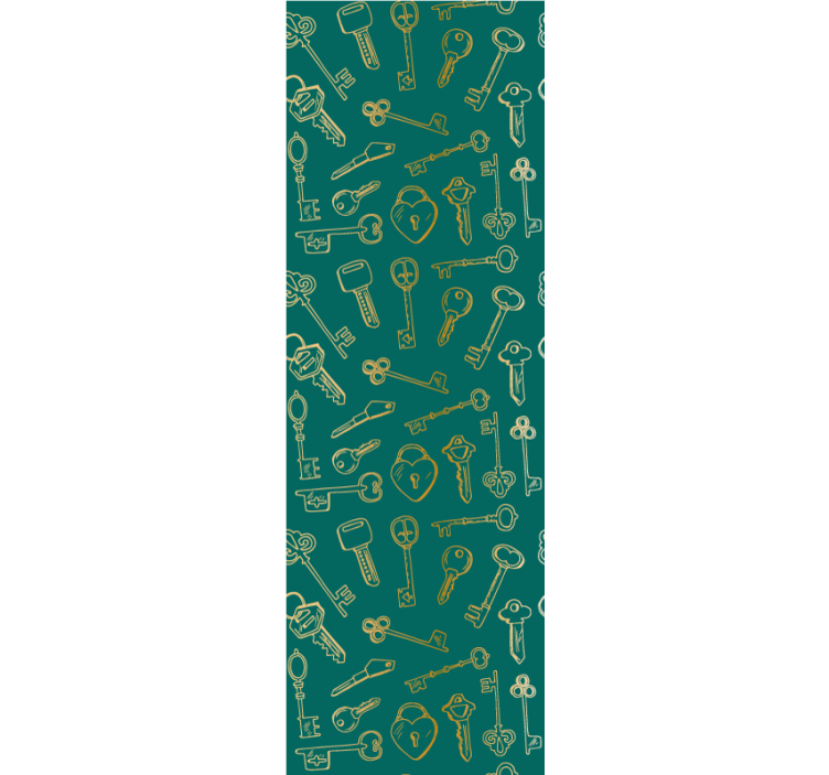 Carta da parati ornamentale modelli chiave vintage - TenStickers