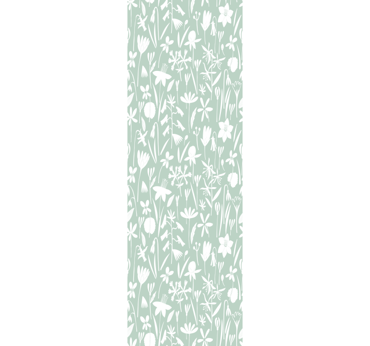 Carta da parati floreale sagome botaniche - TenStickers