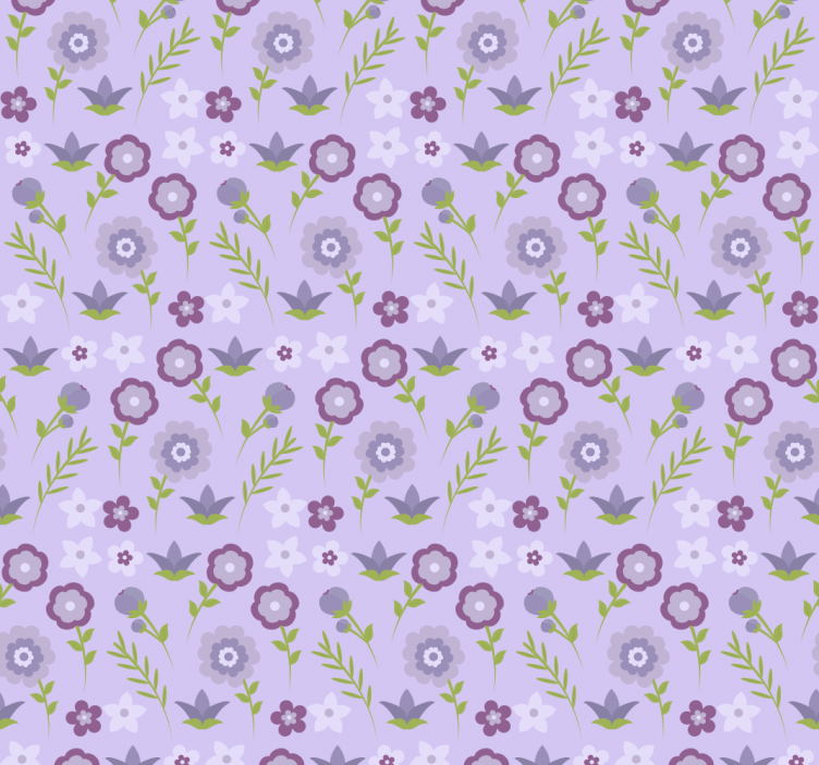 Carta da parati fiori Semplici fiori viola - TenStickers